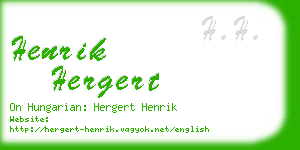 henrik hergert business card